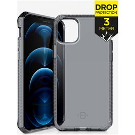 ITSkins SpectrumClear iPhone 12 Hoesje Flexibel TPU Backcover Shockproof - Smoke