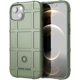 Mobigear Rugged Shield iPhone 13 Mini Hoesje Flexibel TPU Backcover Shockproof - Groen