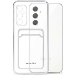 Mobilize Gelly Card Doorzichtig Samsung Galaxy A54 Hoesje Flexibel TPU Backcover met Pasjeshouder - Transparant