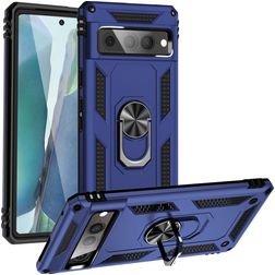 Mobigear Armor Ring Google Pixel 7 Pro Hoesje Hardcase Backcover Shockproof met Ringhouder - Blauw