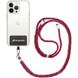 Mobigear Lanyard Universeel Telefoonkoord Verstelbaar - Rood / Zwart