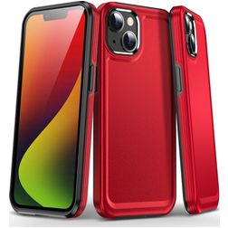 Mobigear Slim Armor iPhone 15 Plus Hoesje Hardcase Backcover Shockproof - Rood