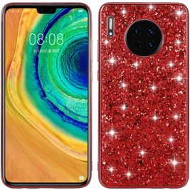 Mobigear Glitter Huawei Mate 30 Hoesje Hardcase Backcover - Rood