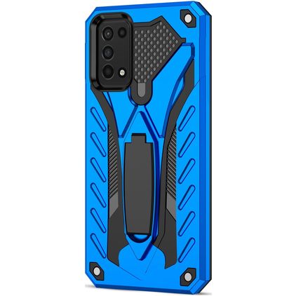 Mobigear Armor Stand Samsung Galaxy A03s Hoesje Hardcase Backcover Shockproof met Standaard - Blauw