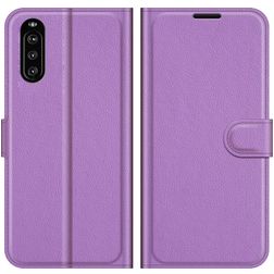 Mobigear Classic Sony Xperia 10 III Hoesje Bookcase Portemonnee - Paars