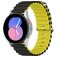 Mobigear Ocean Siliconen Smartwatch Bandje Gespsluiting - Universeel 22 mm connector - Zwart / Geel