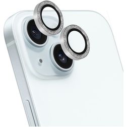 Mobiparts iPhone 15 Glazen Camera Protector - Zilver