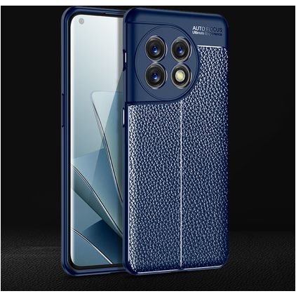 Mobigear Luxury OnePlus 11 Hoesje Flexibel TPU Backcover - Blauw