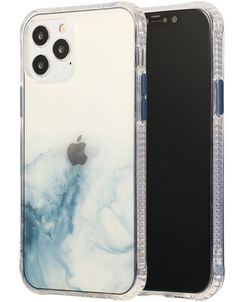 Mobigear Gradient iPhone 12 Pro Max Hoesje Hardcase Backcover - Transparant / Blauw