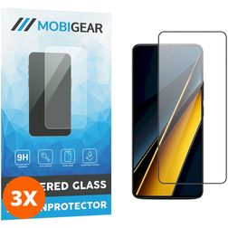 Mobigear Premium POCO X6 Pro Glazen Screenprotector - Case Friendly - Zwart (3-Pack)