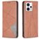 Mobigear Rhombus Slim Motorola Moto G23 Hoesje Bookcase - Bruin