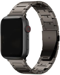 Mobigear Sydney Titanium Apple Watch Bandje Vouwsluiting - 49/46/45/44 mm - Spacegrijs