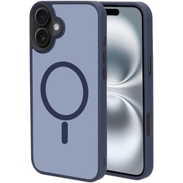 Mobiparts Hardcover iPhone 16 Plus MagSafe Hoesje Hardcase Backcover - Satin Blue