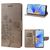 Mobigear Flowers OPPO A17 Hoesje Bookcase Portemonnee - Grijs