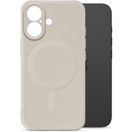 My Style Protective Flex iPhone 16 MagSafe Hoesje Flexibel TPU Backcover - Antique White