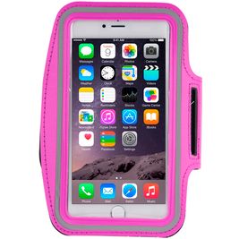 Mobigear Telefoonhouder Hardlopen iPhone 7 Plus Sport Hoesje Neopreen Sportarmband - Magenta