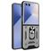 Mobigear Armor Ring Samsung Galaxy Z Flip 7 Hoesje Hardcase Backcover Shockproof met Ringhouder - Zilver