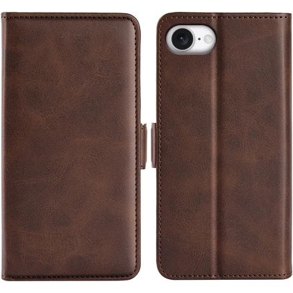 Mobigear Slim Magnet iPhone 16e Hoesje Bookcase Portemonnee - Bruin