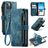 Caseme C30 iPhone 14 Hoesje Bookcase Portemonnee - Blauw