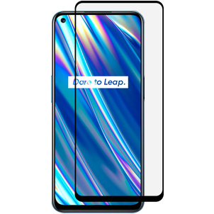 Mobigear Premium Realme 8 5G Glazen Screenprotector - Case Friendly - Zwart