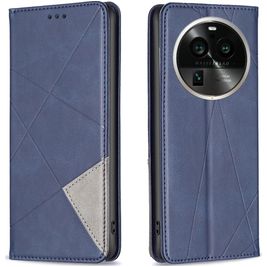 Mobigear Rhombus Slim OPPO Find X6 Pro Hoesje Bookcase - Blauw