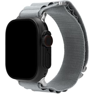 Mobilize Alpine Nylon Apple Watch Bandje Gespsluiting - 42/41/40/38 mm - Light Grey