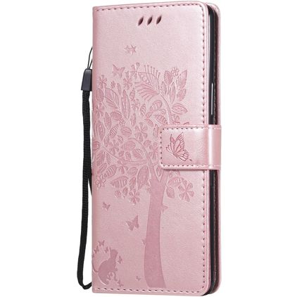 Mobigear Tree Sony Xperia L4 Hoesje Bookcase Portemonnee - Roségoud