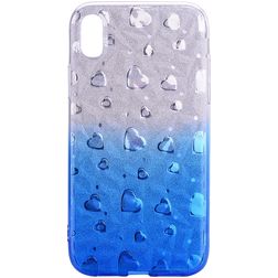 Mobigear Design iPhone XS Max Hoesje Flexibel TPU Backcover - Blauw