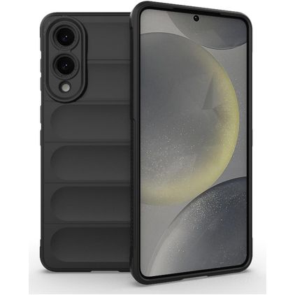Mobigear Bumpy Samsung Galaxy S25 Edge Hoesje Flexibel TPU Backcover - Zwart