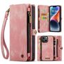 Caseme 008 iPhone 14 Plus Hoesje Uitneembare 2in1 Bookcase Portemonnee - Roze