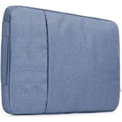 Mobigear Denim Zipper Laptop Sleeve 15 - 16 inch Laptop hoes - Marineblauw