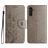 Mobigear Flowers Samsung Galaxy A36 Hoesje Bookcase Portemonnee - Grijs