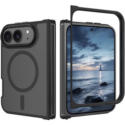 Mobigear Shockproof iPhone Duo MagSafe Hoesje Hardcase Backcover - Zwart