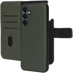 Mobiparts Samsung Galaxy A16 MagSafe Hoesje Echt Leer Uitneembare 2in1 Bookcase Portemonnee - Groen