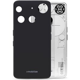 Mobilize Rubber Gelly Nothing Phone (3) Hoesje Flexibel TPU Backcover - Zwart