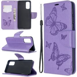 Mobigear Butterfly Samsung Galaxy S20 Hoesje Bookcase Portemonnee - Paars