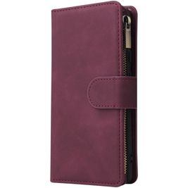 Mobigear Zipper Samsung Galaxy A41 Hoesje Bookcase Portemonnee - Rood