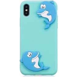 Mobigear Design iPhone XS Max Hoesje Flexibel TPU Backcover - Dolfijn