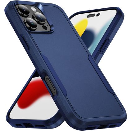 Mobigear Heavy Armor iPhone 16 Pro Max Hoesje Hardcase Backcover Shockproof - Blauw