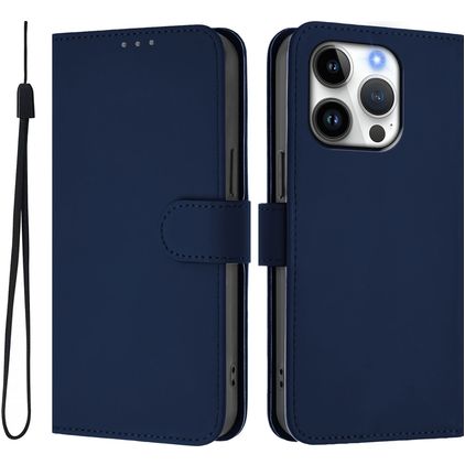 Mobigear Urban Wallet iPhone 16 Pro Hoesje Bookcase Portemonnee - Marineblauw