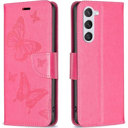 Mobigear Butterfly Samsung Galaxy S24 Hoesje Bookcase Portemonnee - Rood