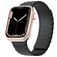 Mobigear Loop Mag Siliconen Apple Watch Bandje Magneetsluiting - 49/46/45/44 mm - Zwart