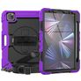 Mobigear SureGrip Xtreme iPad Air 11 Inch (2026) Hoes Hard Kunststof,Siliconen Backcover + Stylus Houder + Schouderband + Standaard - Paars