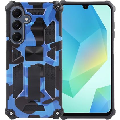 Mobigear Armor Stand Samsung Galaxy A16 Hoesje Hardcase Backcover Shockproof met Standaard - Donkerblauw