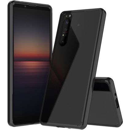 Mobigear Crystal Sony Xperia 1 II Hoesje Hardcase Backcover - Zwart / Transparant