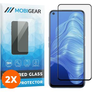 Mobigear Premium Realme 7 Glazen Screenprotector - Case Friendly - Zwart (2-Pack)