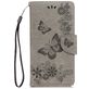 Mobigear Butterfly Motorola Moto G5 Plus Hoesje Bookcase Portemonnee - Grijs