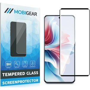 Mobigear Premium OPPO Reno 11F Glazen Screenprotector - Case Friendly - Zwart