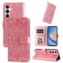 Mobigear Sunflower Samsung Galaxy A35 Hoesje Bookcase Portemonnee - Roségoud
