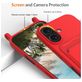 Mobigear Lanyard Card iPhone 16 Plus Siliconen Hoesje met koord en Pasjeshouder - Rood